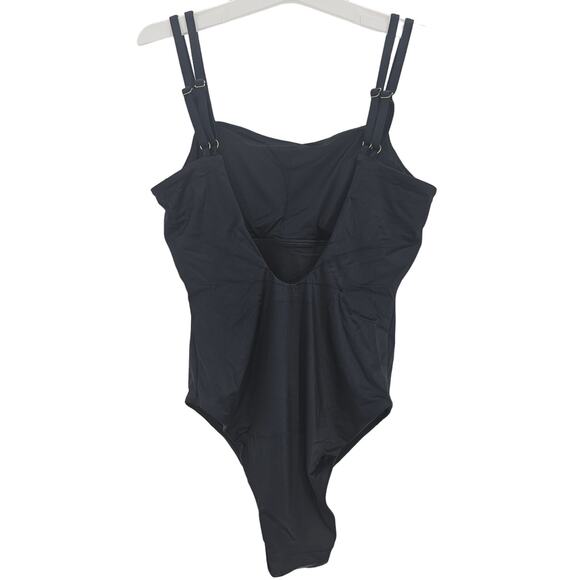 Andie Swim Womans size M The Rockaway One Piece Swimsuit in Black Cheeky NEW - Picture 3 of 8